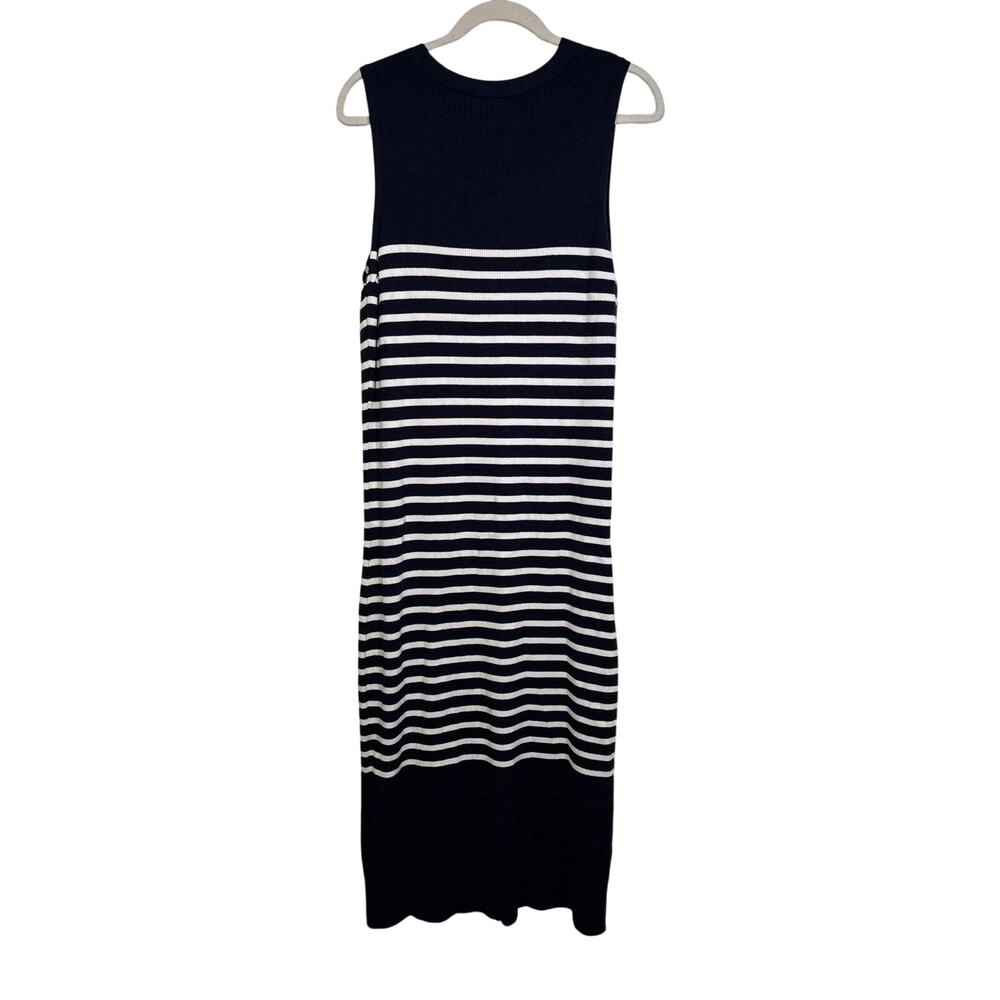 Ellen Tracy Striped Knit Sleeveless Button Dress XL - Picture 8 of 8